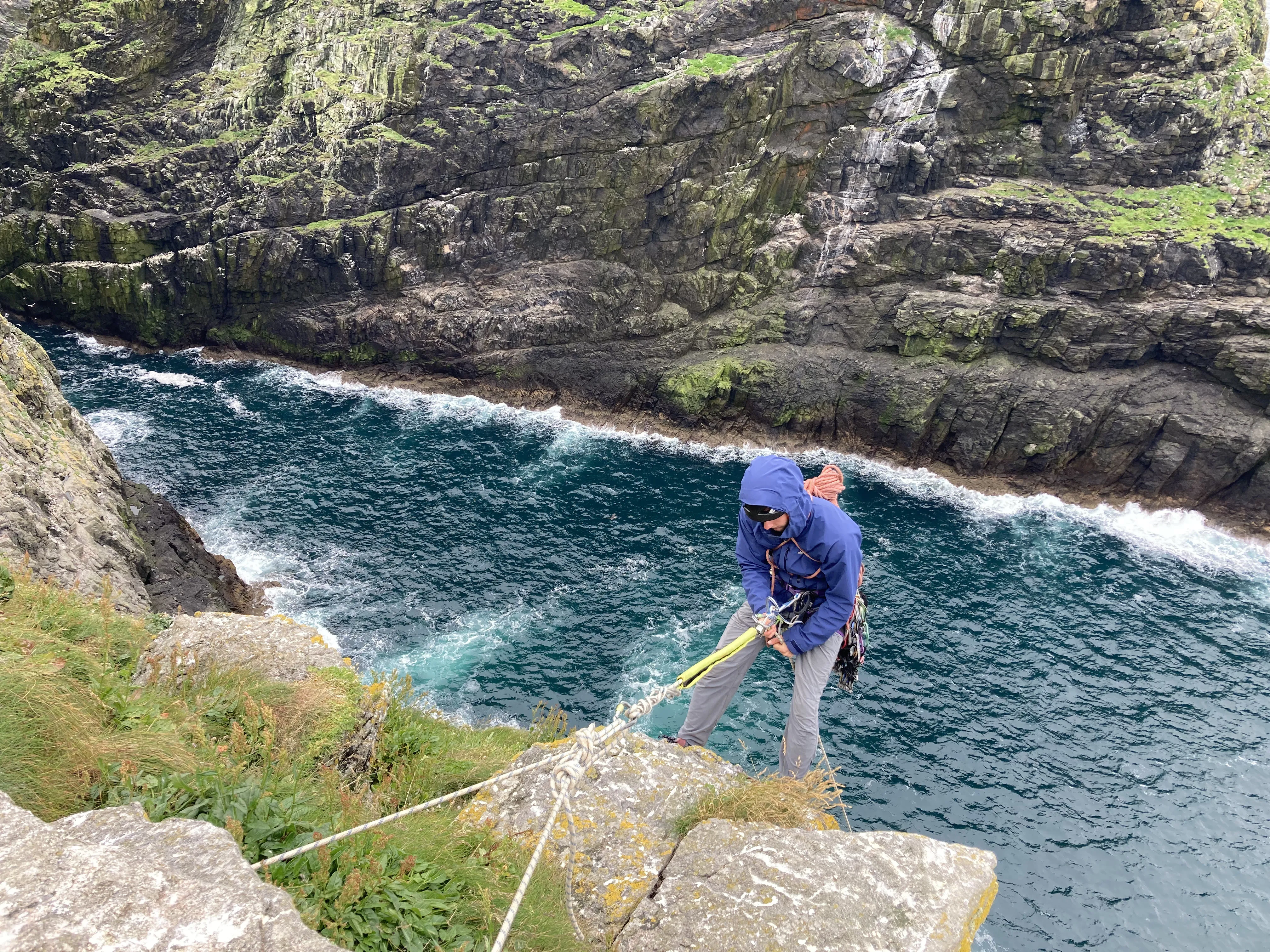 Noah Abseiling into Arnamul Wall